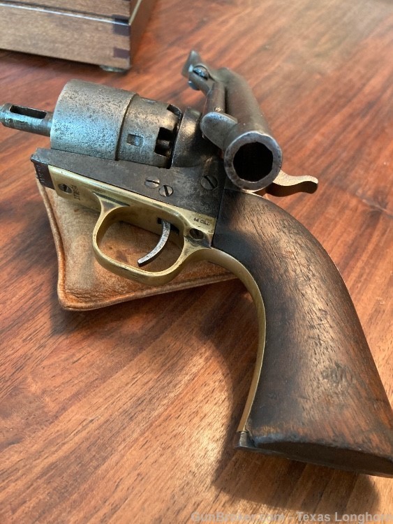 Colt 1860 Army .44 Pistol Engraved 1869 Navy Cylinder Scene Case & Holster-img-33