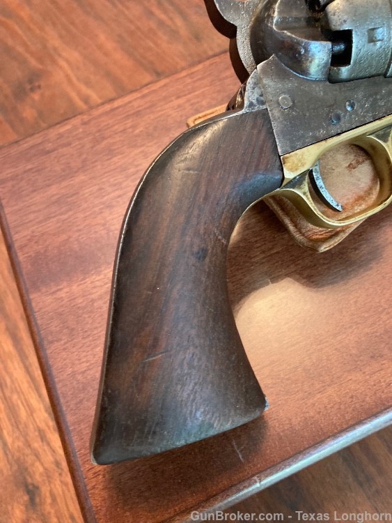 Colt 1860 Army .44 Pistol Engraved 1869 Navy Cylinder Scene Case & Holster-img-8