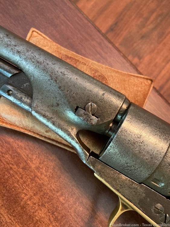 Colt 1860 Army .44 Pistol Engraved 1869 Navy Cylinder Scene Case & Holster-img-5