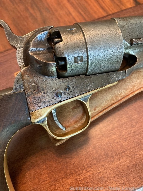 Colt 1860 Army .44 Pistol Engraved 1869 Navy Cylinder Scene Case & Holster-img-9