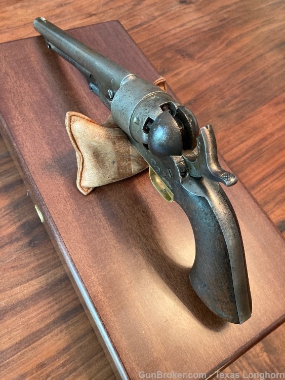 Colt 1860 Army .44 Pistol Engraved 1869 Navy Cylinder Scene Case & Holster-img-17