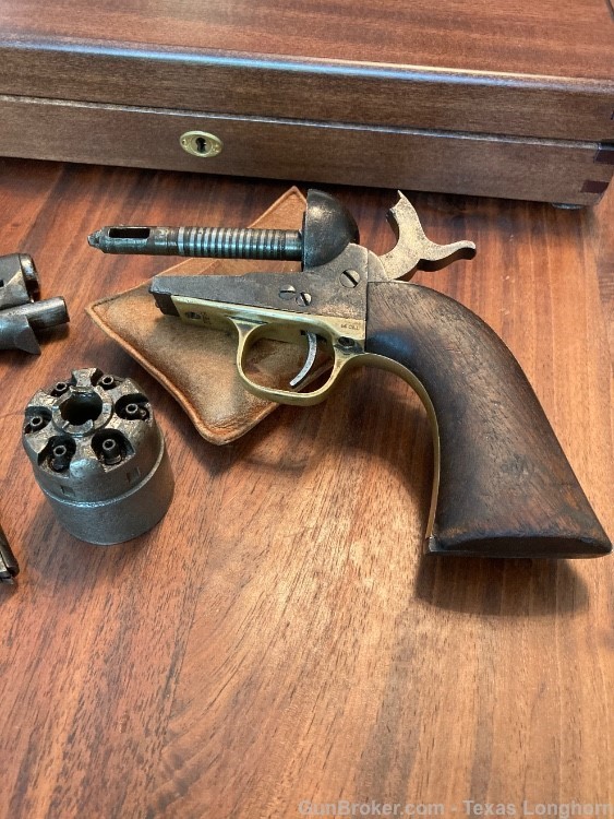 Colt 1860 Army .44 Pistol Engraved 1869 Navy Cylinder Scene Case & Holster-img-26