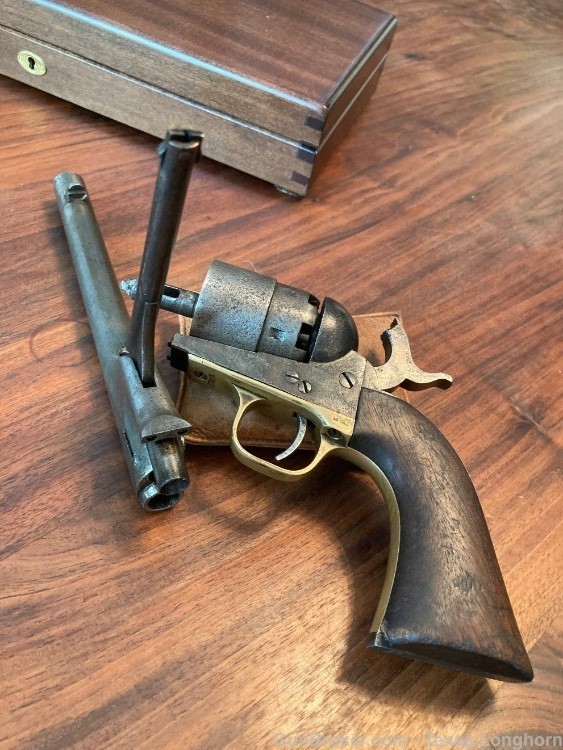 Colt 1860 Army .44 Pistol Engraved 1869 Navy Cylinder Scene Case & Holster-img-32