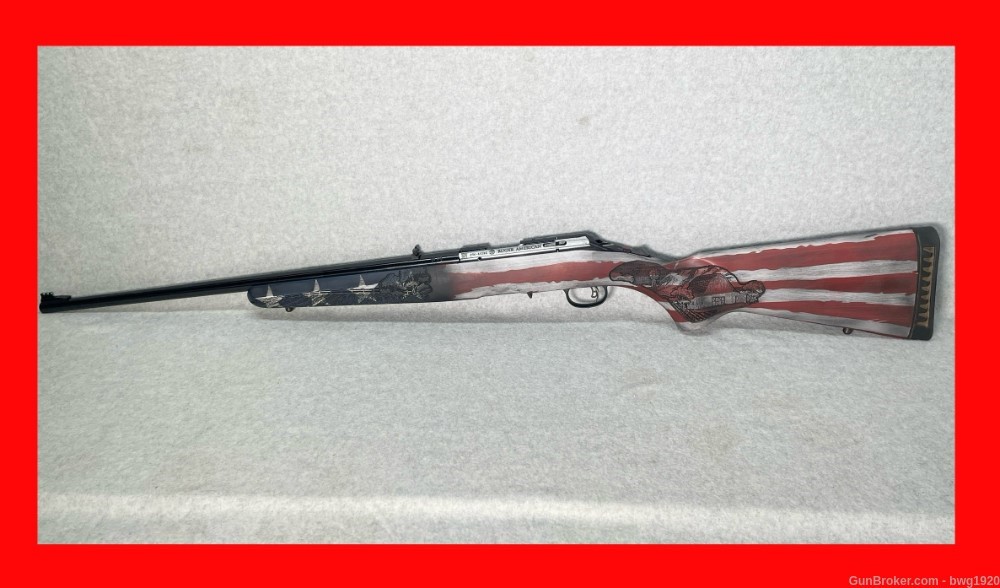 Ruger AMERICAN .22 Rifle Bolt Action HEARTLAND 22LR 22" Wood FLAG 8384-img-0