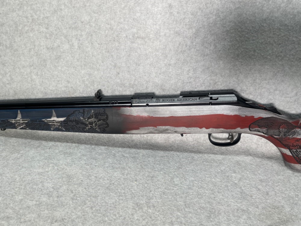 Ruger AMERICAN .22 Rifle Bolt Action HEARTLAND 22LR 22" Wood FLAG 8384-img-6