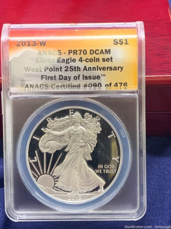 2013-W American Eagle ANACS PR 70 DCAM First day of issue-img-0