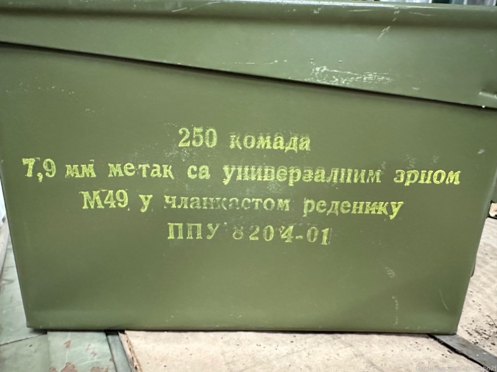 50,000 rounds of Yugoslavian M49 8mm on Browning links in ammo cans-img-2