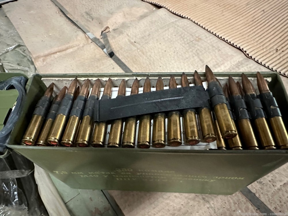 40,000 rounds of Yugoslavian M49 8mm on Browning links in ammo cans-img-3