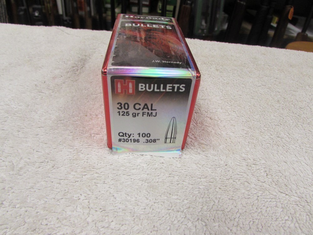 Hornady 30 cal 125 gr FMJ bullets #30196-img-0