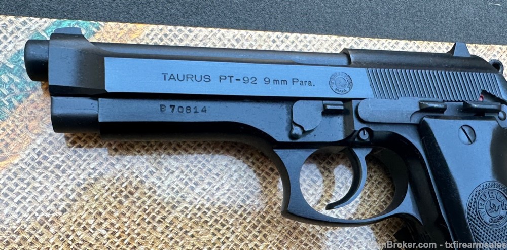 Very Early Taurus PT-92 9mm Pistol, Heal Mag Release Similar to Beretta 92S-img-6