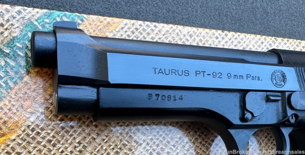 Very Early Taurus PT-92 9mm Pistol, Heal Mag Release Similar to Beretta 92S-img-8