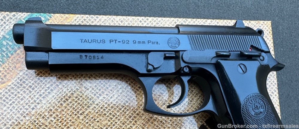 Very Early Taurus PT-92 9mm Pistol, Heal Mag Release Similar to Beretta 92S-img-5