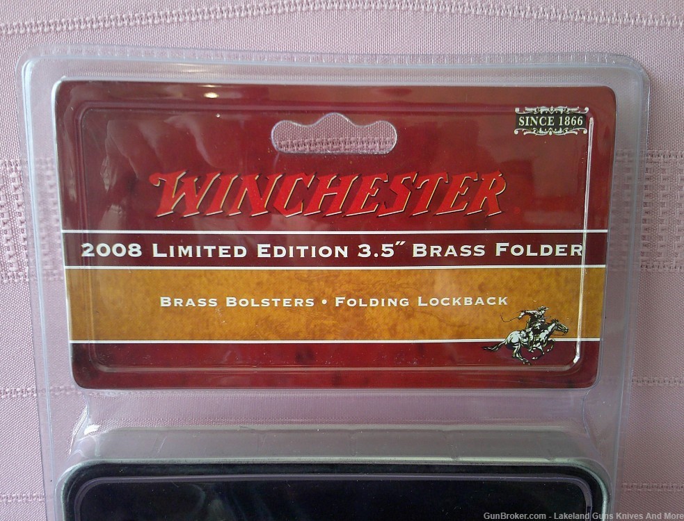Winchester 2008 Limited Edition Brass Knife still sealed in plastic!-img-4