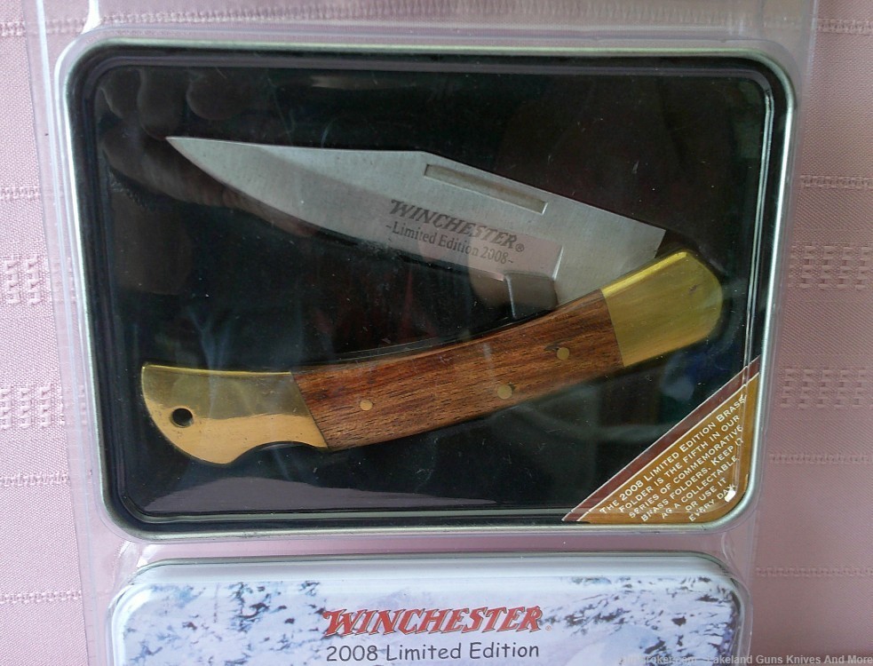 Winchester 2008 Limited Edition Brass Knife still sealed in plastic!-img-6