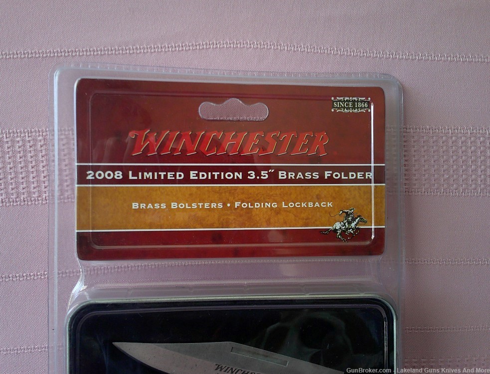 Winchester 2008 Limited Edition Brass Knife still sealed in plastic!-img-5