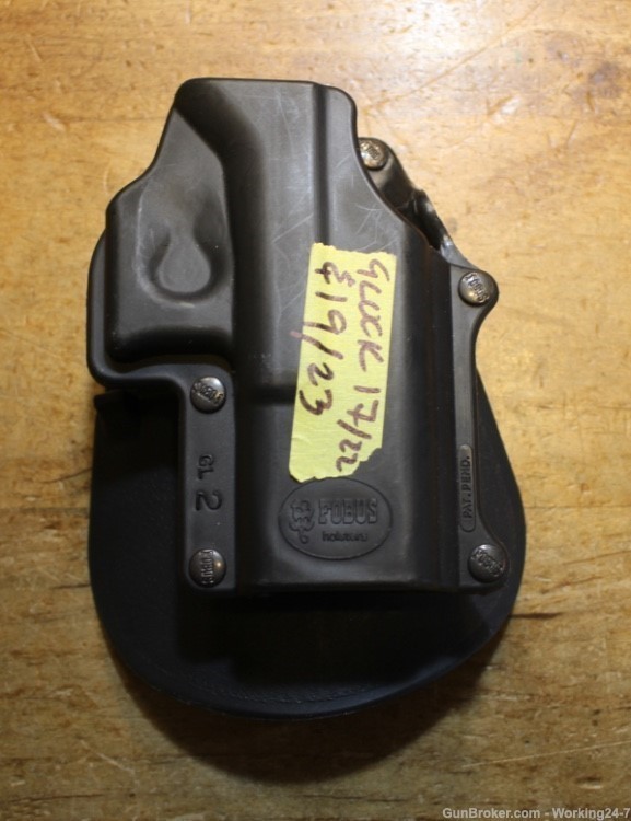 Fobus Kydex Holster for Glock 17 22 19 23 Black OWB Paddle-img-0