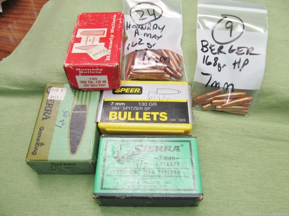 320 qty 7mm/.284 Bullet Variety - Sierra-Speer-Hornady-Berger - See Descptn-img-0