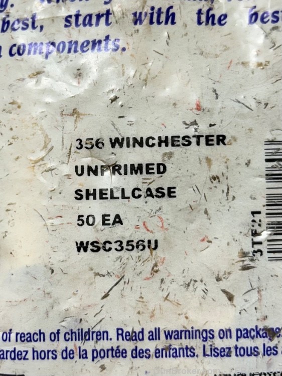 NEW 356 Winchester Brass Factory Sealed Bag of 50ct-img-1