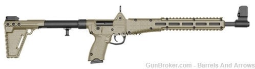 Kel-Tec SUB2K40GLK22BTANHC SUB-2000 Semi Auto Rifle 40 S&W 16.1" Tan Syn -img-0