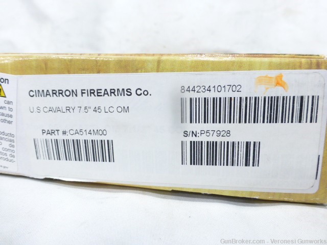 Cimmaron US Cavalry Revolver 45 LC 7.5" Color Case Hardened EXCELLENT-img-11
