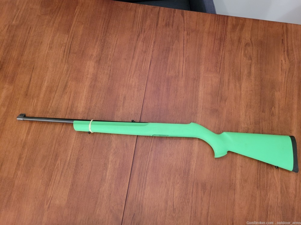 Ruger 10/22 Lime Green Hogue Stock and Barrel-img-0