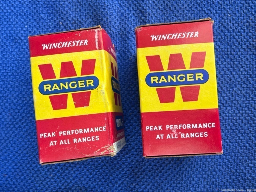2 VINTAGE BOXES WINCHESTER 12GA RANGER MARK 5 AMMO 50 RDS-img-4