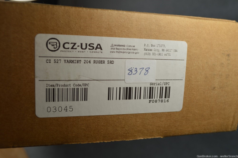 CZ 527 Varmint 204 Ruger New in Box Scarce and Discontinued-img-6