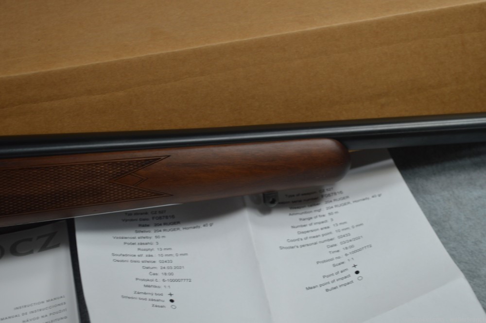 CZ 527 Varmint 204 Ruger New in Box Scarce and Discontinued-img-3