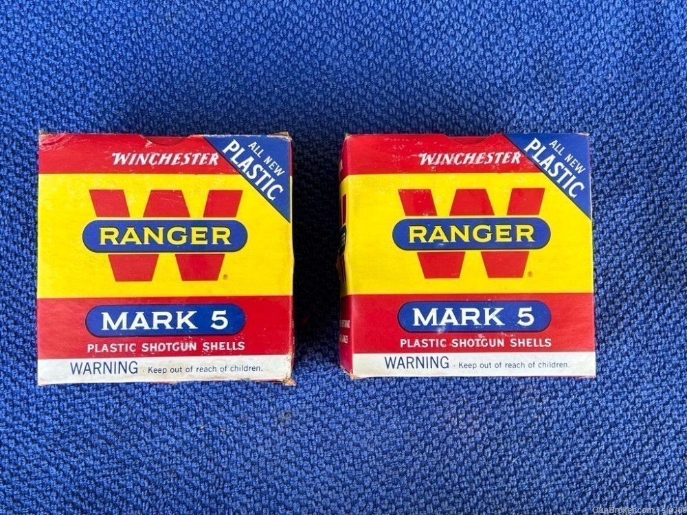 2 VINTAGE BOXES WINCHESTER 12GA RANGER MARK 5 AMMO 50 RDS-img-1