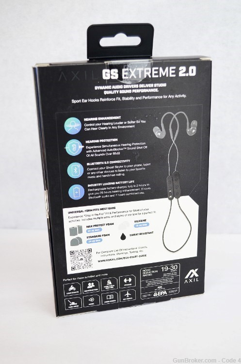 Axil GS Extreme 2.0 Bluetooth Rechargeable Hearing Protection NRR 29 db-img-3