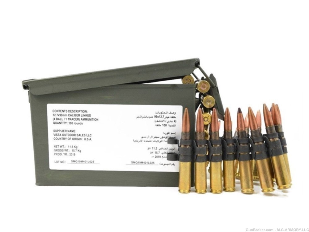 Pallet of Federal .50 BMG LAKEXMA557 M33/M17 4:1 Ball and Tracer Linked-img-1