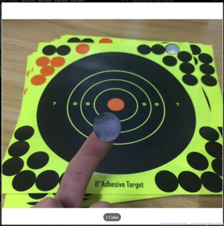 25pcs Self-Stick Paper Targets- 8 Inches round-img-1