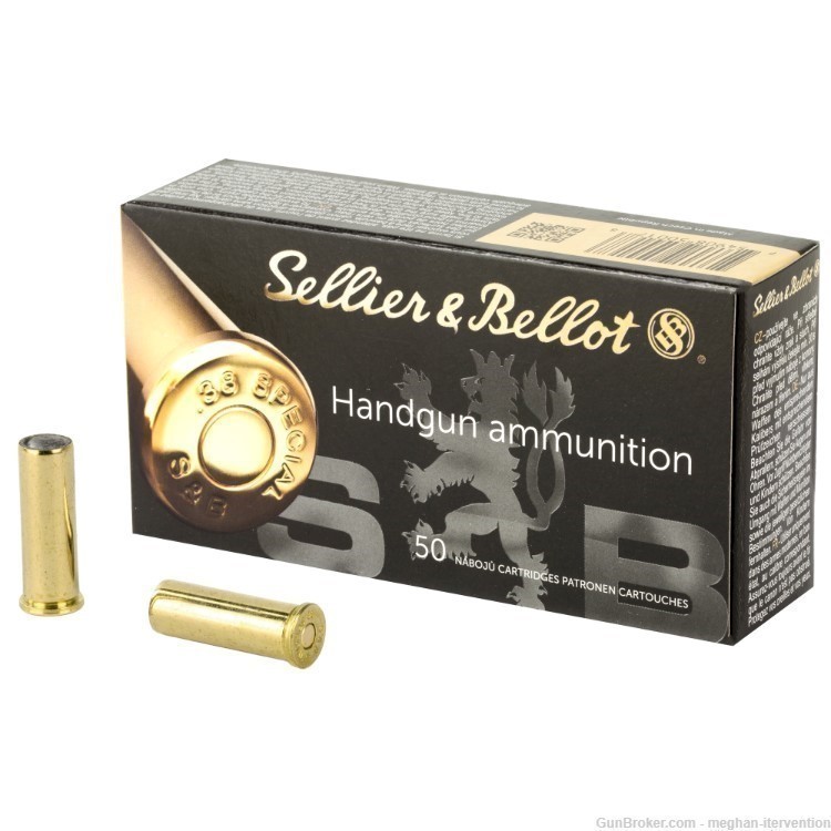 Sellier & Bellot .38 Special 148 Grain Wadcutter – 50 Rounds-img-0
