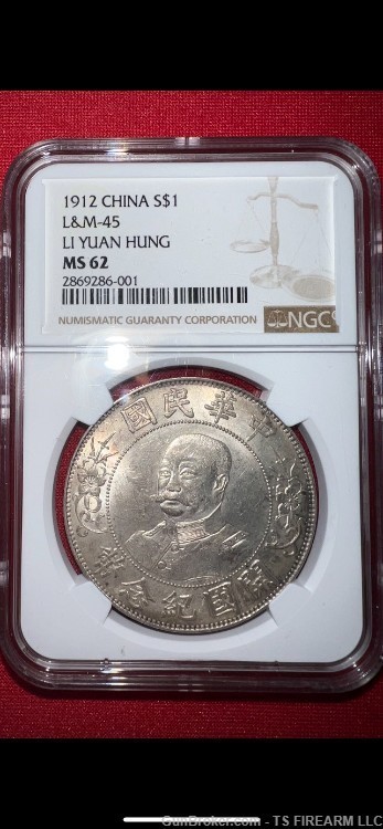 1912 Li Yuan Hung China Silver $1-img-0
