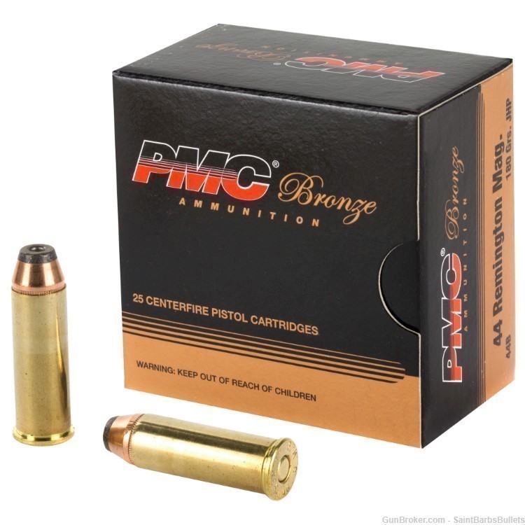 PMC Bronze .44 Magnum 180 Grain JHP - 25 Rounds-img-0