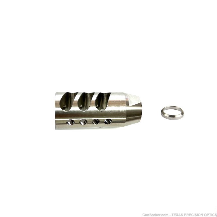 5/8X24 .308 Stainless Steel Compensator Muzzle Brake W washer U.S Made-img-3