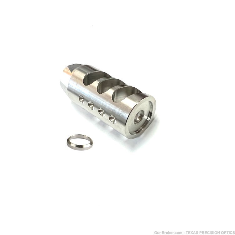 5/8X24 .308 Stainless Steel Compensator Muzzle Brake W washer U.S Made-img-2
