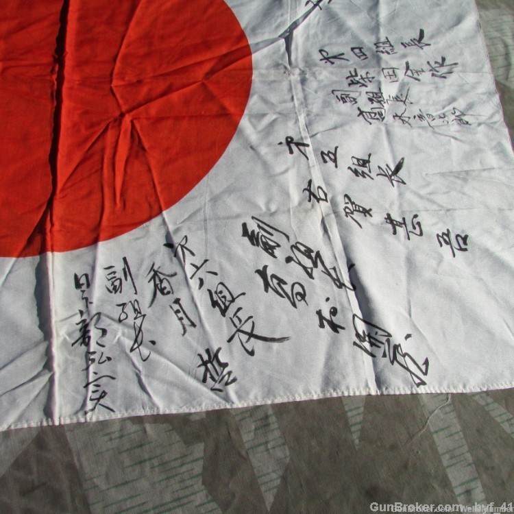 JAPANESE WW2 YOSEGAKI HINOMARU SOLDIERS GOOD LUCK MEATBALL FLAG-img-8