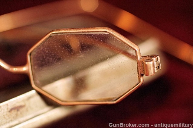 Gold Folding Glasses in Silver Case - Civil War-img-1