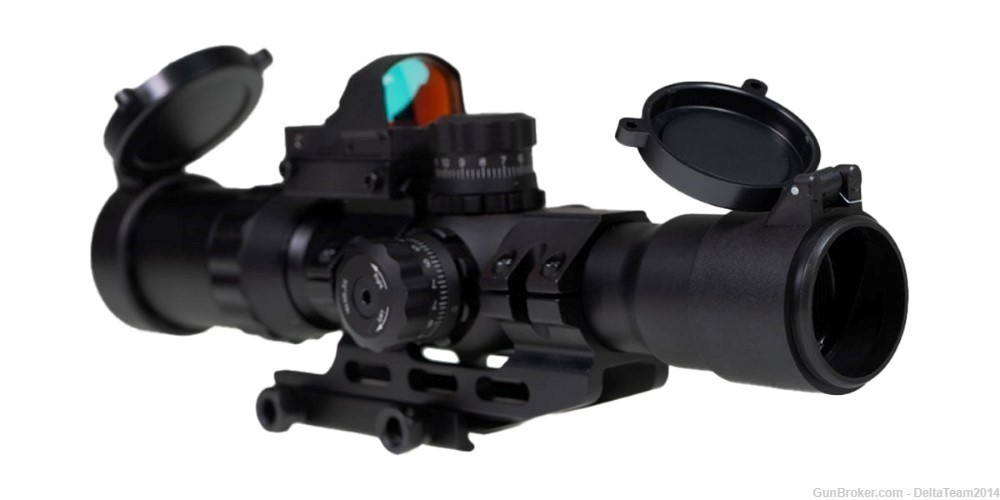 Northtac Assault 1-4x28 Illuminated Optic with Micro Red Dot-img-1