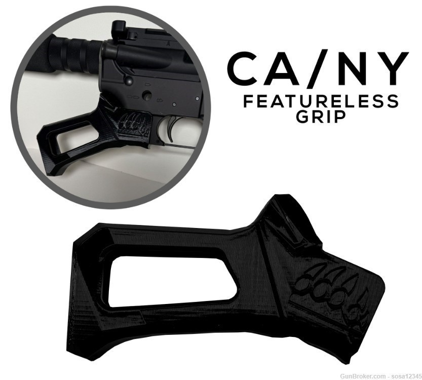 Featureless Grip CA NY for AR Platform Compliant-img-0