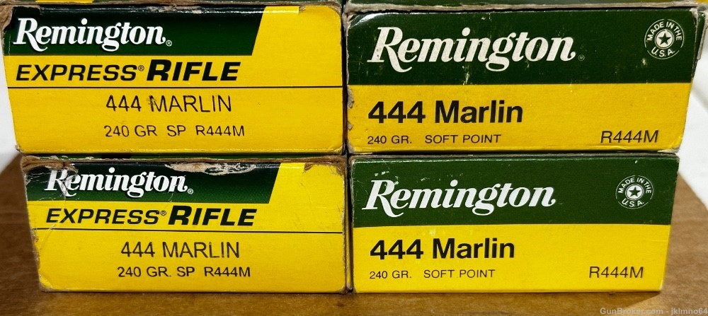 80 rounds of new old stock Remington 444 Marlin 240 grain SP ammo-img-0