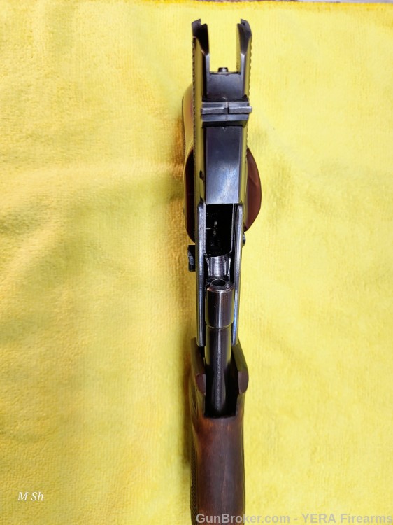 1954 French Unique D6 22LR, 6" barrel, extra Rosewood Checkered grip-img-3