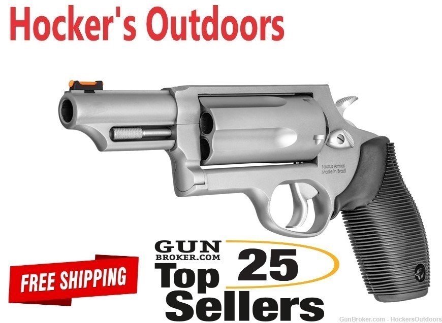 Taurus The Judge .45Colt/.410 Ga 3" 5 Rd Stainless Steel - 2-441039MAG-img-0
