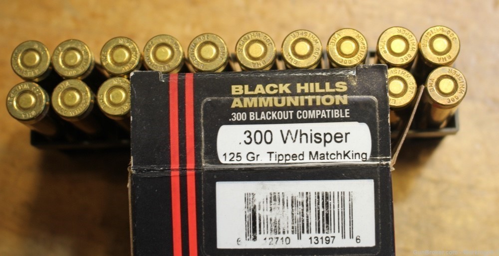 Black Hills Ammunition 300 AAC Blackout/Whisper 125 Gn 20 Rounds-img-0
