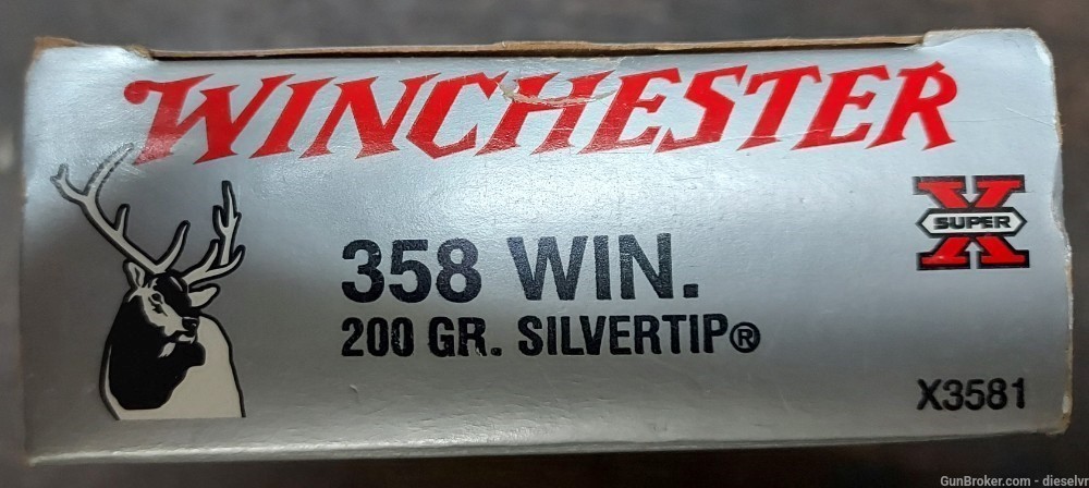 20 Rounds Wincheter 358 Winchester 200 Grain Silvertip AMMUNITION -img-0