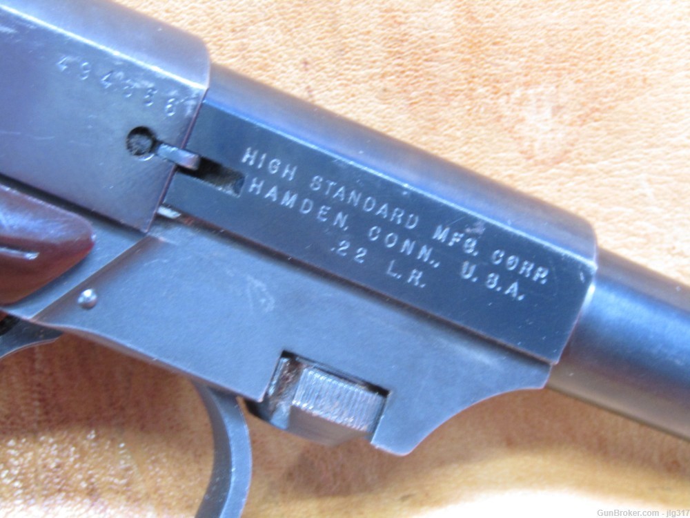 High Standard M-101 Dura-Matic 22 LR Semi Auto Pistol Made 1954 C&R Okay-img-7