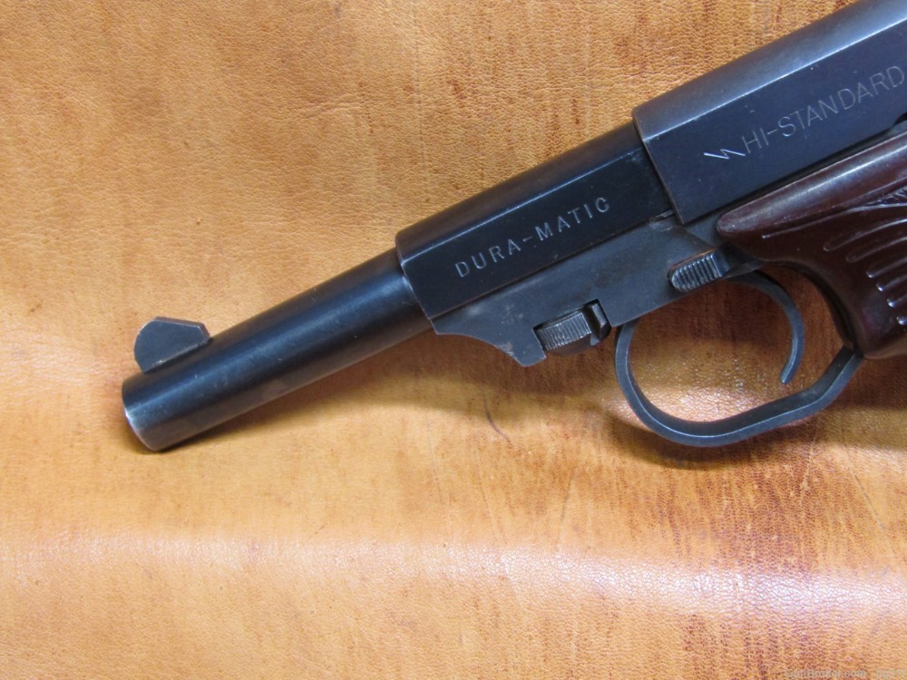 High Standard M-101 Dura-Matic 22 LR Semi Auto Pistol Made 1954 C&R Okay-img-12