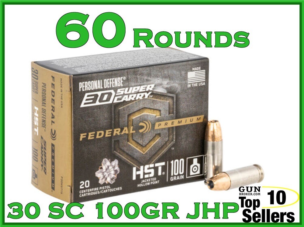 Federal Premium Personal Defense 30 Super Carry HST 100GR JHP-img-0