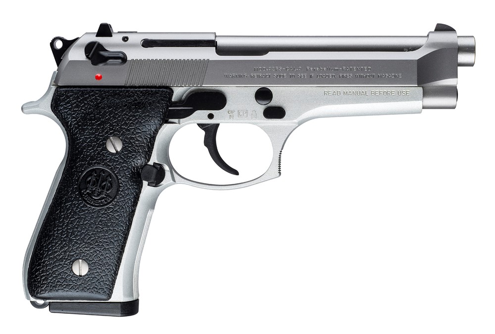 Beretta 92FS Inox 9mm Luger Pistol 4.90 Satin Stainless/Black JS92F520-img-0